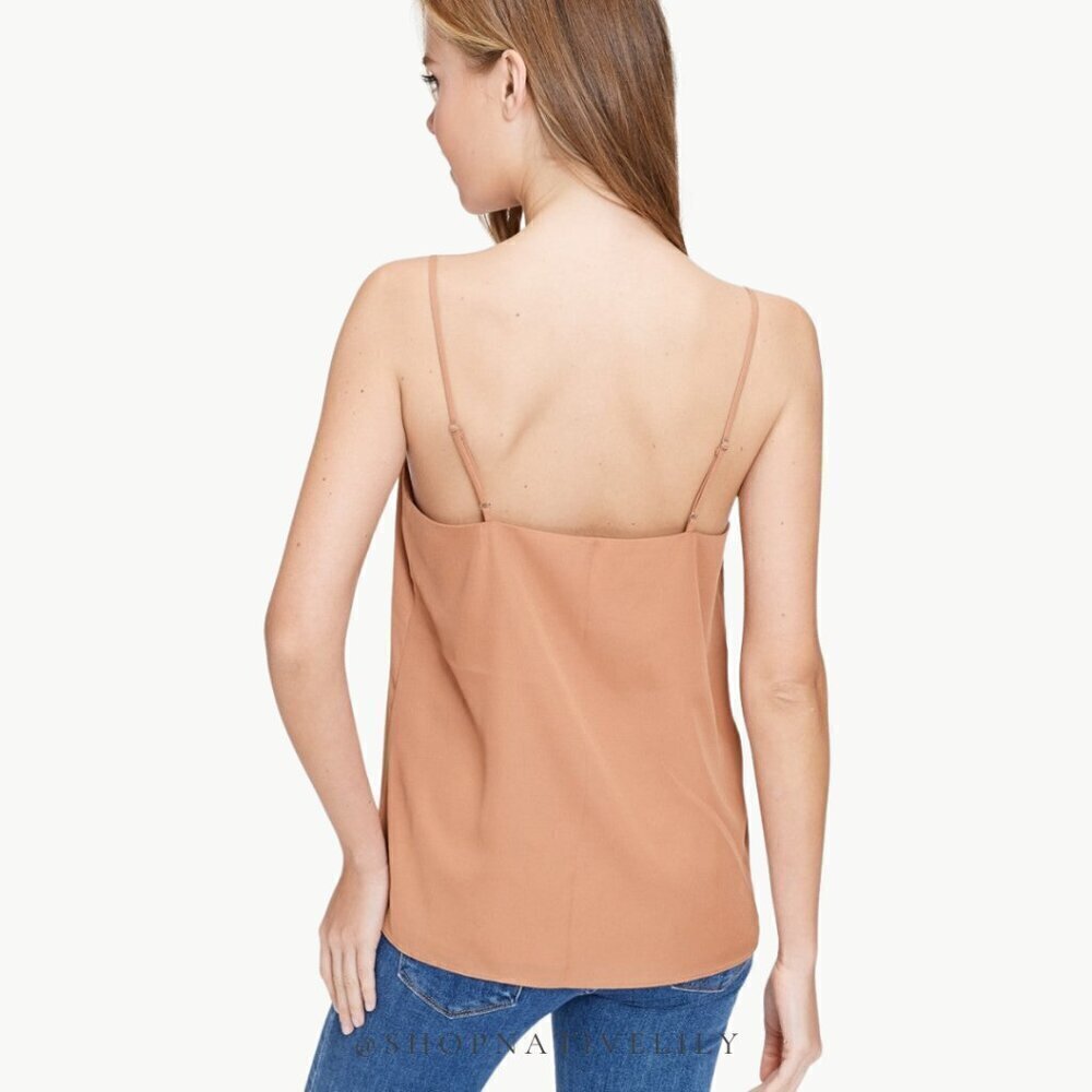 White Birch Lace V Neck Tank Top Size Small Rust Orange Adjustable Strap NWT - Picture 4 of 4